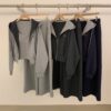 LINE_NOTE_260805_6 韓國女裝 連帽拼色外套+背心+鬆緊長褲