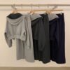 LINE_NOTE_260805_9 韓國女裝 連帽拼色外套+背心+鬆緊長褲