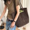 LEONIE 牛皮豹紋托特包