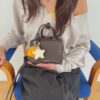 bucks&leather 正方形簡約保齡球迷你包