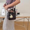 bucks&leather 正方形簡約保齡球迷你包