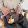 bucks&leather 正方形簡約保齡球迷你包