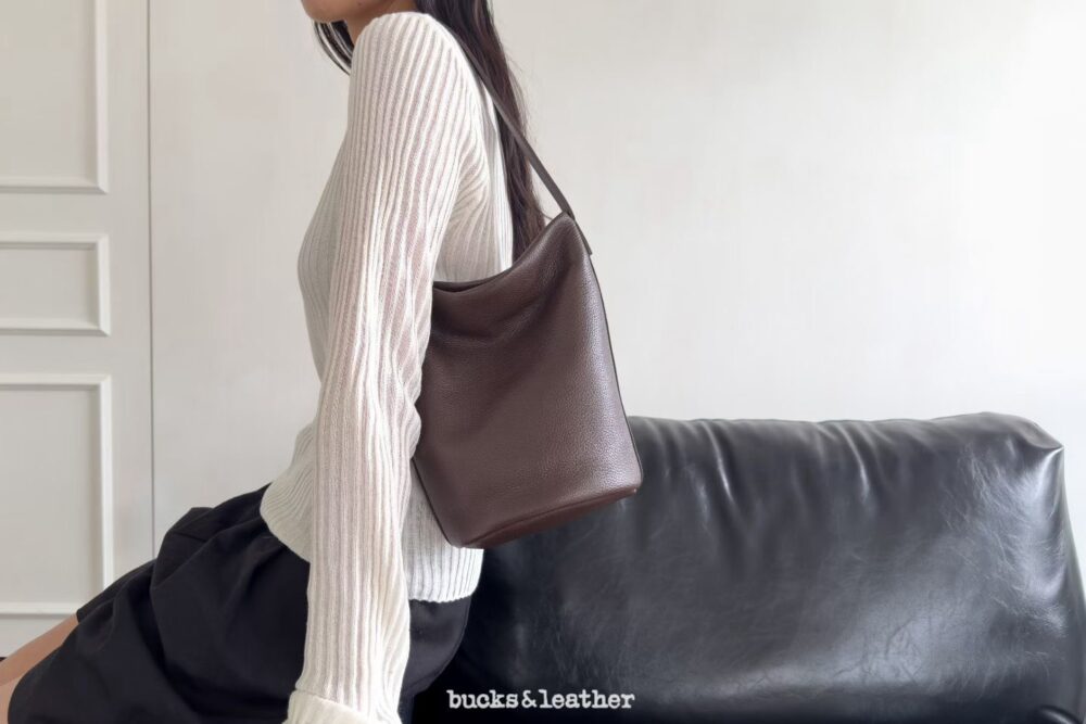 bucks&leather 寬肩帶水桶包