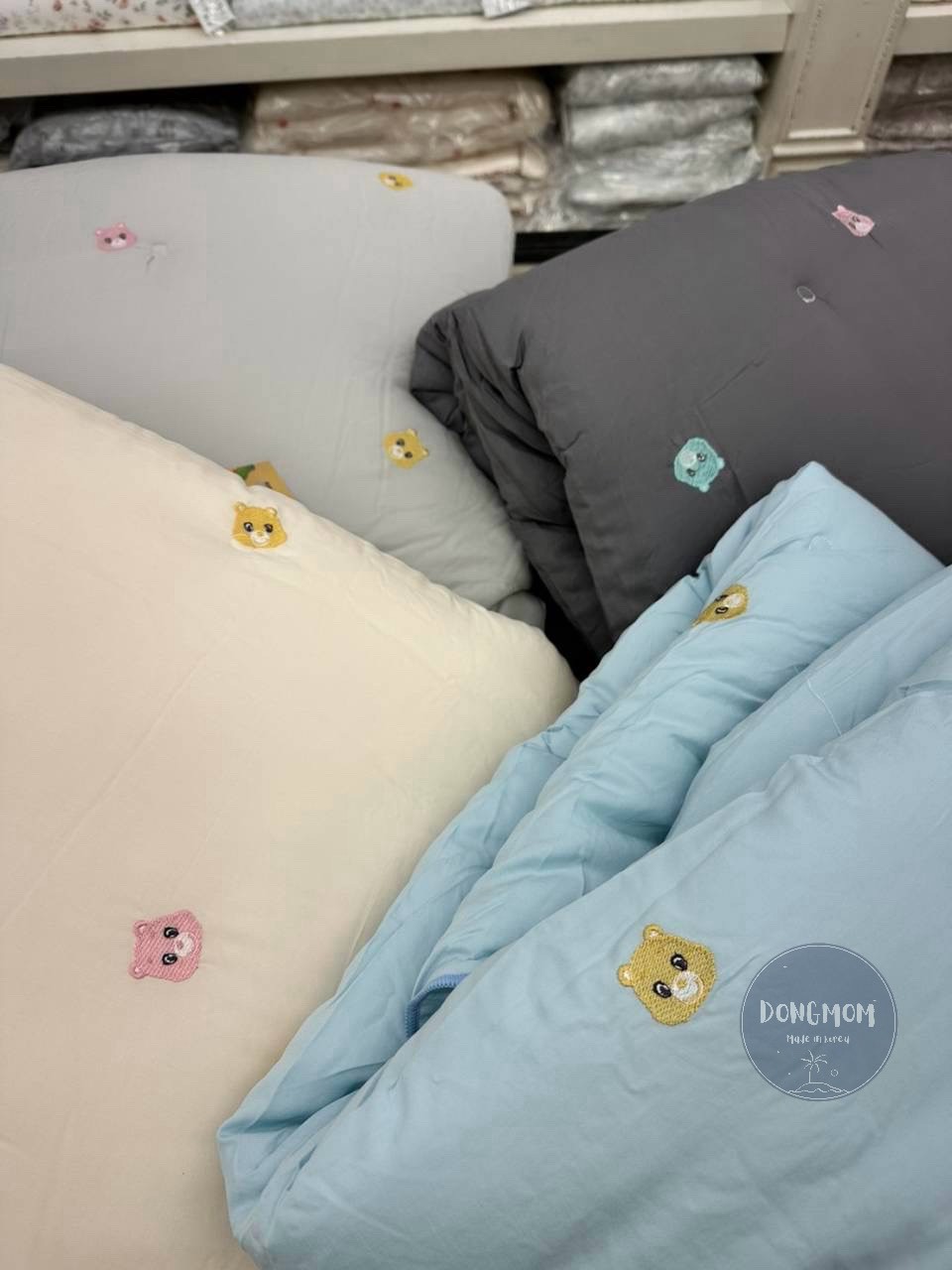 韓國棉被 彩虹熊熊刺繡四季被