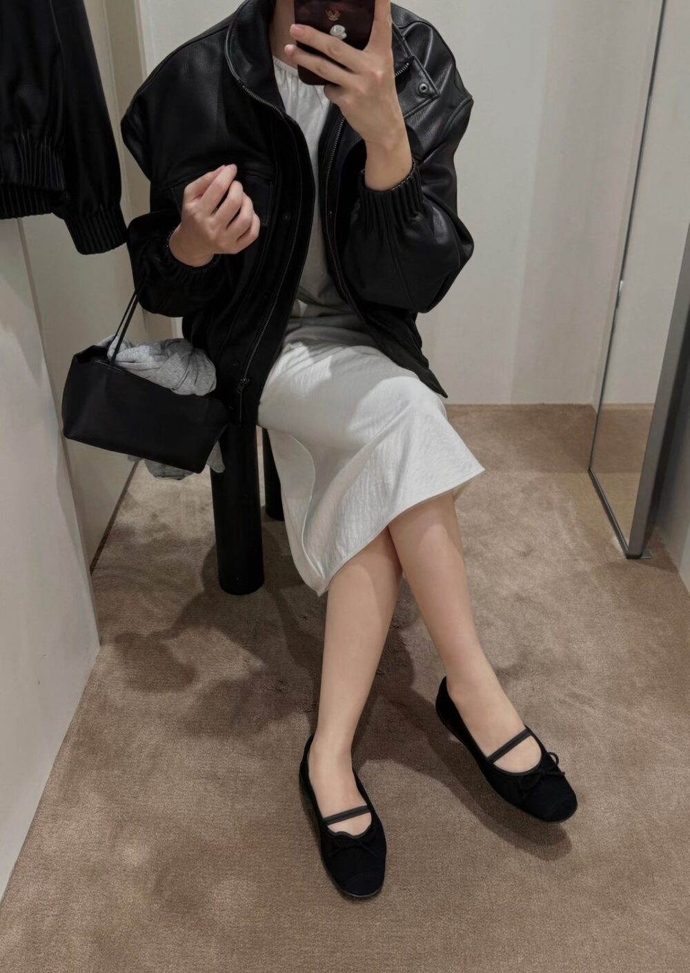 韓國女鞋 秋冬蝴蝶結麂皮平底鞋