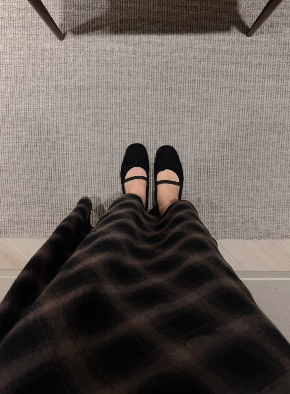 韓國女鞋 秋冬蝴蝶結麂皮平底鞋