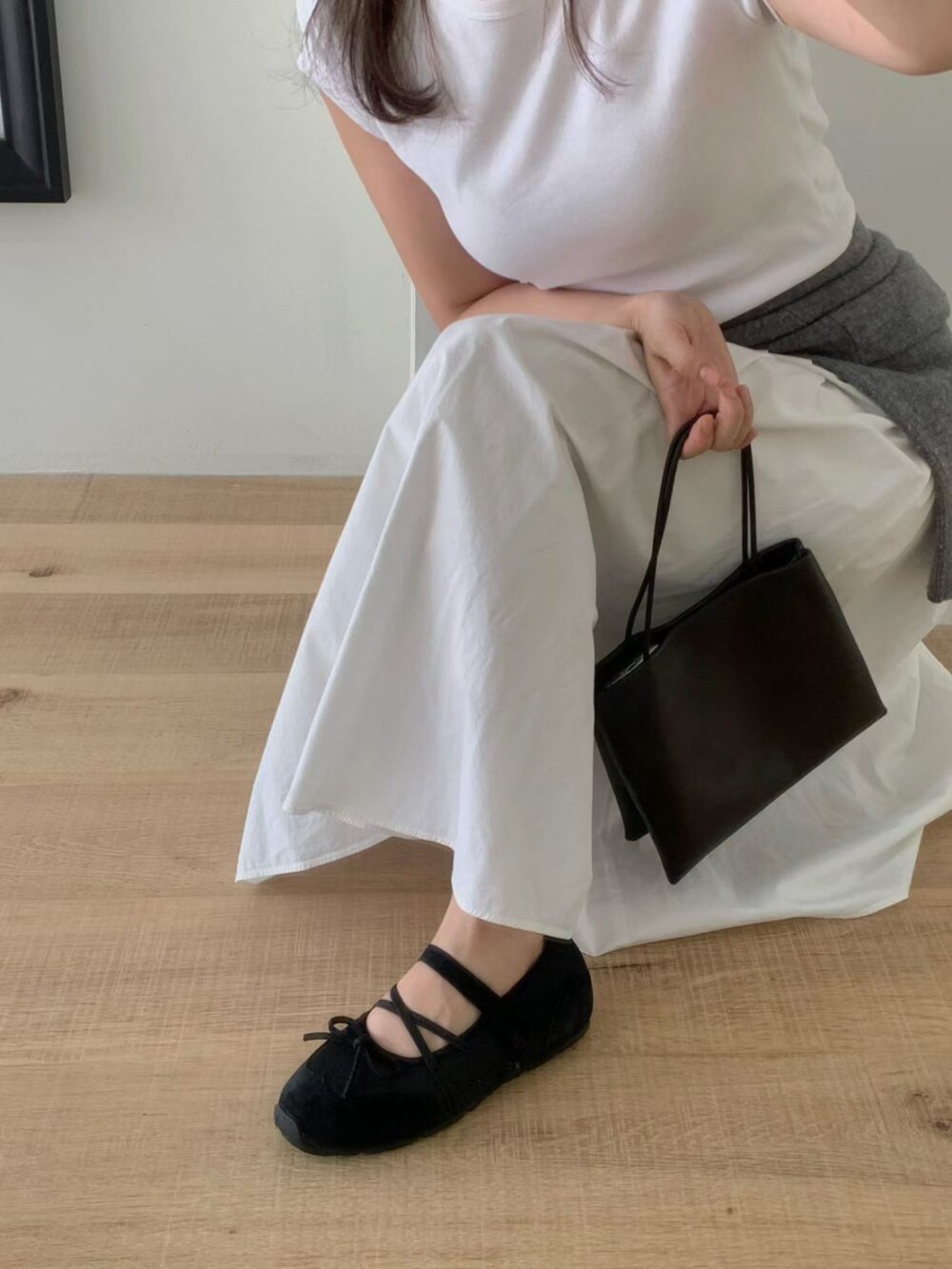 韓國女鞋 秋冬款蝴蝶結麂皮瑪莉珍運動鞋