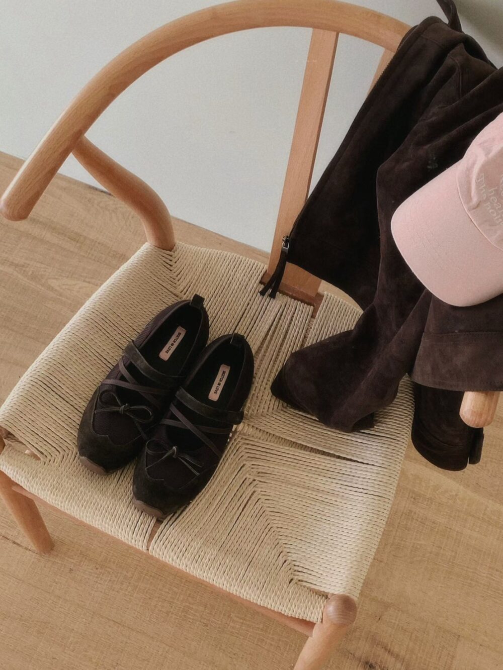 韓國女鞋 秋冬款蝴蝶結麂皮瑪莉珍運動鞋