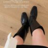 韓國女鞋 樂福鞋設計長筒靴