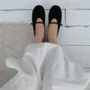 韓國女鞋 圓頭瑪莉珍平底鞋