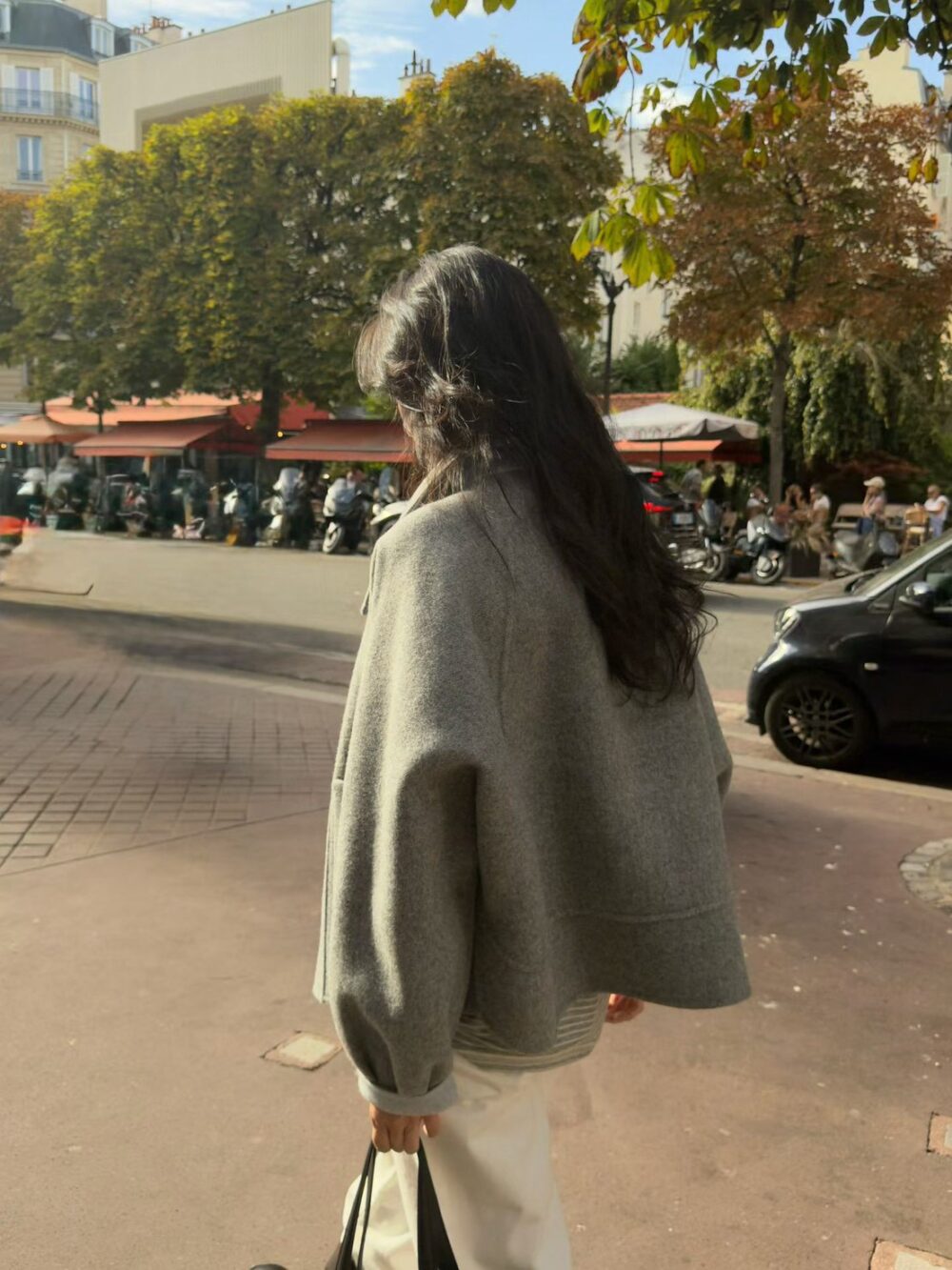 韓國女裝 雙面手工羊毛大衣外套