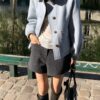 韓國女裝 雙面手工羊毛大衣外套