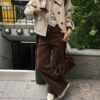 韓國女裝 雙面手工羊毛大衣外套
