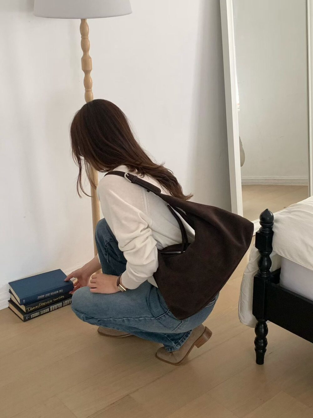 🍂 秋冬隨性麂皮包 肩背包