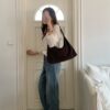🍂 秋冬隨性麂皮包 肩背包