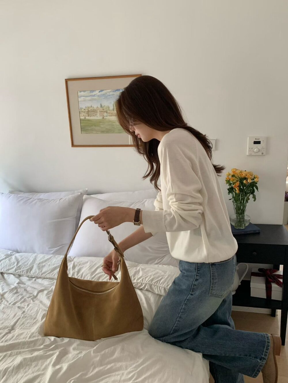 🍂 秋冬隨性麂皮包 肩背包