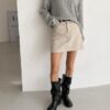 韓國女鞋 秋冬必備扣環騎士長筒靴