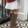 韓國女鞋 秋冬麂皮長筒靴/中筒靴