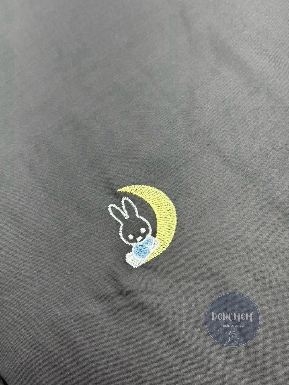 韓國棉被 刺繡月亮米飛兔四季被