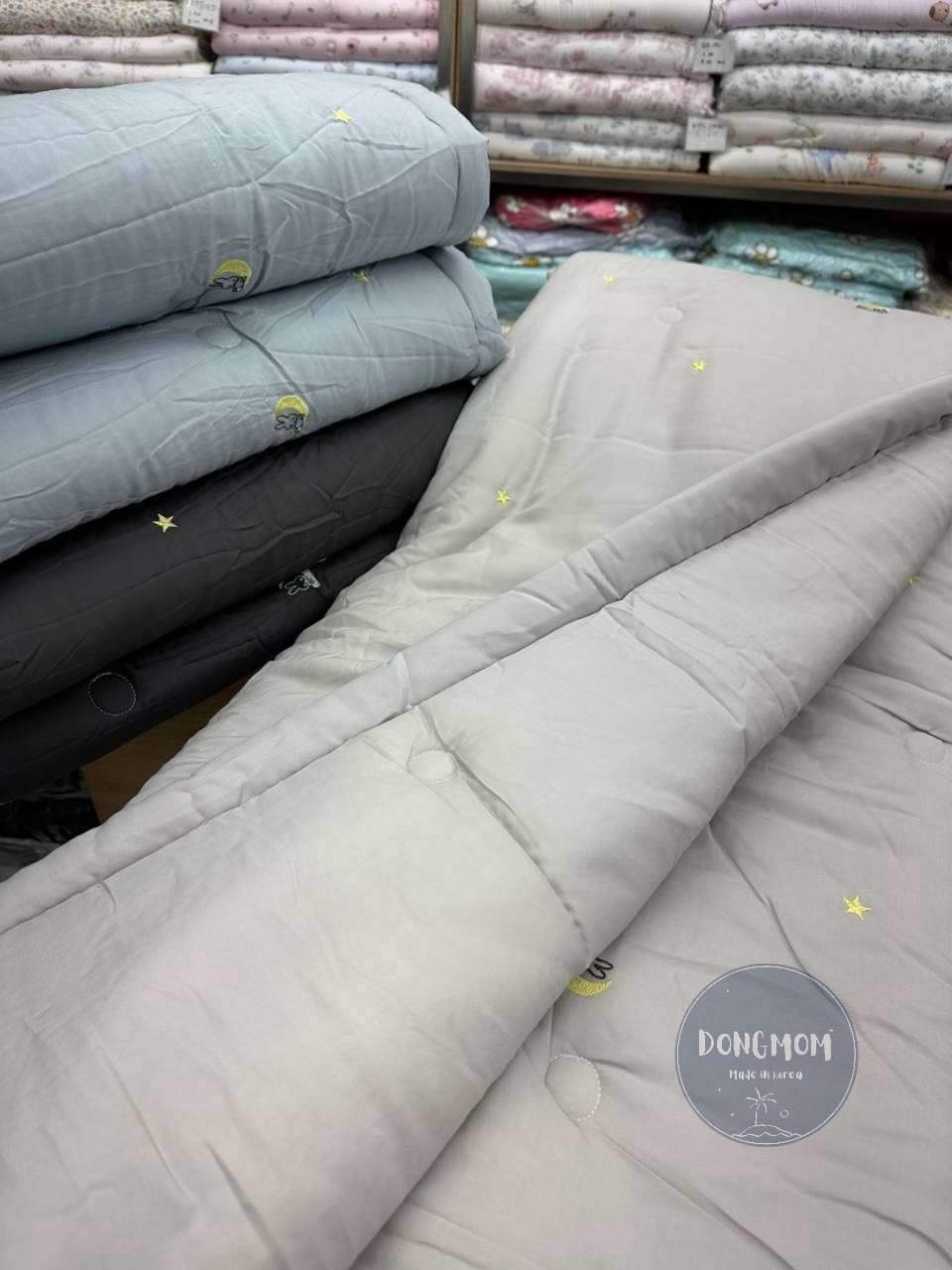 韓國棉被 刺繡月亮米飛兔四季被