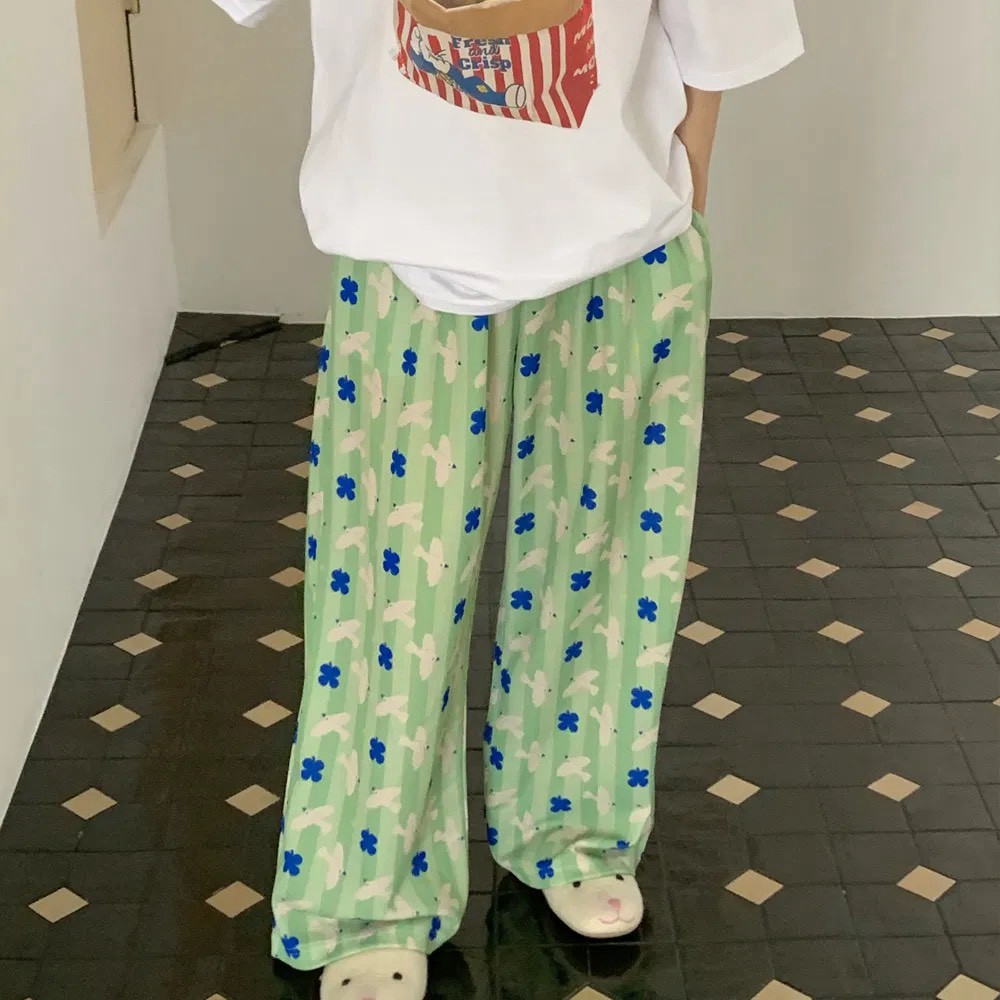 韓國品牌 居家休閒長褲/鬆緊長褲/睡褲