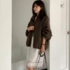 韓國女裝 手工羊毛外套 Handmade
