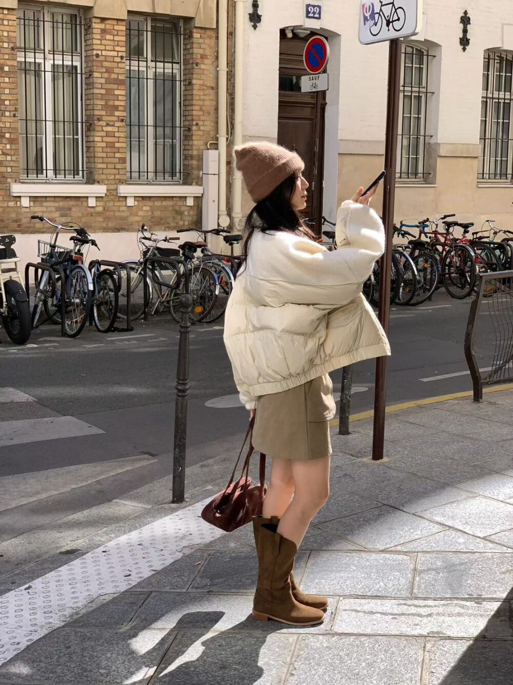 LINE_NOTE_261007_23 韓國女裝 羊駝毛拼接鴨絨外套