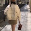 LINE_NOTE_261007_24 韓國女裝 羊駝毛拼接鴨絨外套