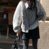 LINE_NOTE_261007_29 韓國女裝 羊駝毛拼接鴨絨外套