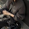 LINE_NOTE_261007_33 韓國女裝 羊駝毛拼接鴨絨外套