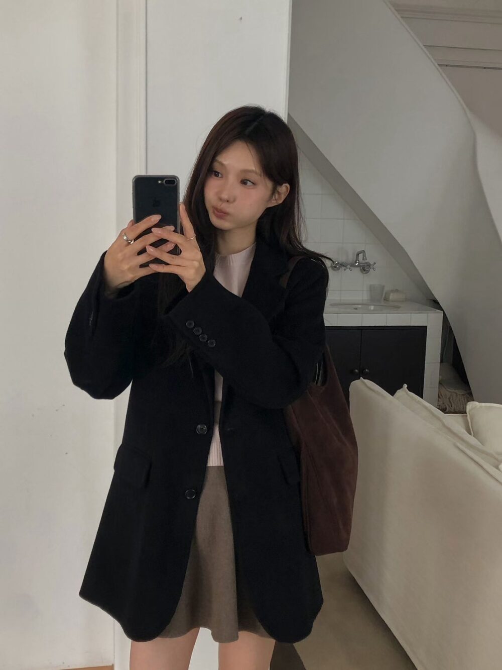 LINE_NOTE_261007_5 韓國女裝 羊絨保暖西裝外套